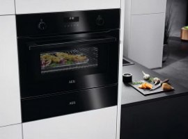 תנור בנוי משולב מיקרוגל AEG דגם CME565060B שחור