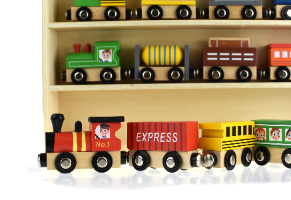 סט רכבת עץ מגנטי מפואר - Tooky Toys