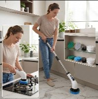 מברשת קרצוף טלסקופית חשמלית