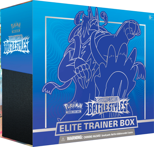 Pokemon TCG: Battle Styles SWSH05 Elite Trainer Box קלפי פוקימון TCG מקוריים מארז כחול אליט טריינר