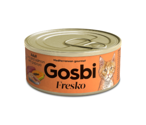 גוסבי פרסקו לחתולים בוגרים בטעם טונה וסלמון עם פאפיה Gosbi