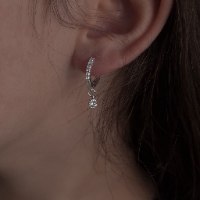 עגילי פוינט |עגילי תליון נקודה