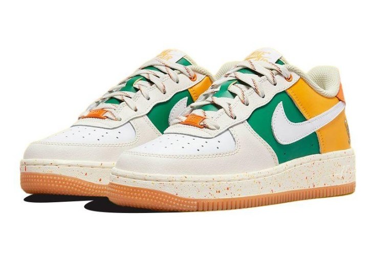 נעלי נייק Nike Air Force 1 LV8 GS ירוק צהוב