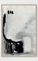 סט תמונה מחולקת הדפס ציור אבסטרקט מינימאלי גווני שחור לבן "White Cover"| תמונות לבית בסגנון נורדי