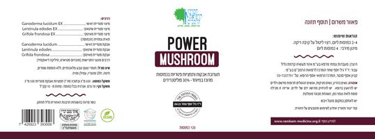 Power Mushroom תוסף פטריות מרפא* עוצמתי | 120 כמוסות