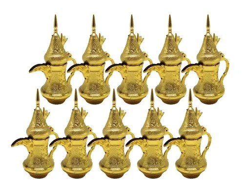 10 יח' קנקן פלסטיק דקורטיבי זהב