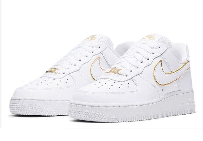 סניקרס נייק AIR FORCE 1 לבן בשילוב זהב