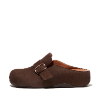 Fit-Flop Shuv Buckle-Strap Chocolate Brown שוב רצועה חום פיט פלופ נעלי נשים