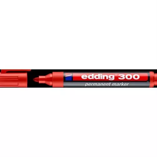 טוש פרמננט 300 טיפ עגול 1.5-3 מ"מ אדום אדינג edding