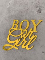 טופר BOY OR GIRL (גילוי מין העובר) ללא מקל - זהב