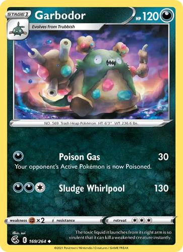 קלף בודד single פוקימון - garbodor - Fusion Strike - 169/264