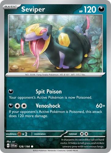קלף בודד single פוקימון - seviper - Scarlet & Violet - 128/198