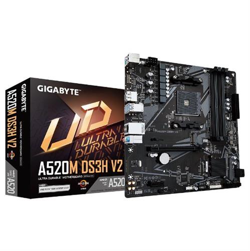 לוח אם GIGABYTE A520M DS3H V2 1.0 AM4 AMD MICRO-ATX