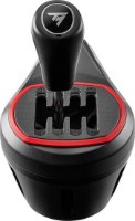 מוט הילוכים Thrustmaster TH8S Shifter Add-On Xbox/PS/PC – פריט בודד שחור עם מסגרת אדומה ותבנית H-pattern USB