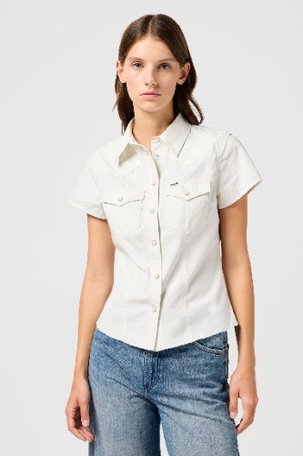 מכופתרת WRANGLER CRAZY INDIGO לבן