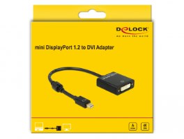 מתאם אקטיבי Delock Active mini DisplayPort 1.2 to DVI Adapter 4K