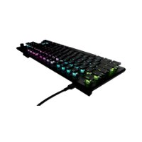מקלדת גיימינג Turtle Beach Vulcan II TKL – פריט בודד של מקלדת שחורה עם תאורת RGB צבעונית מחוברת לכבל