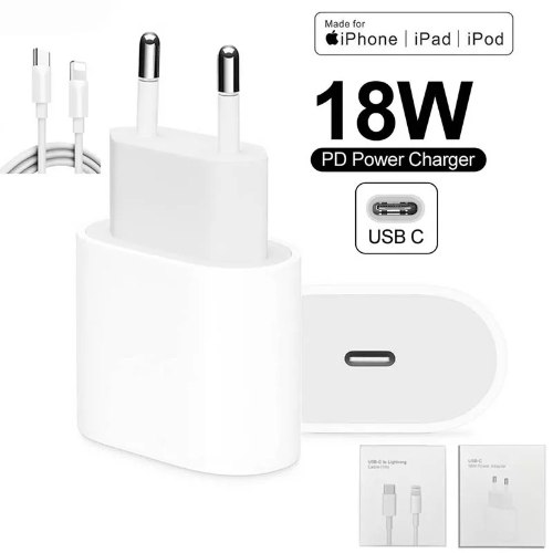 מטען קיר USB Type-C חשמל 20W Apple כולל כבל