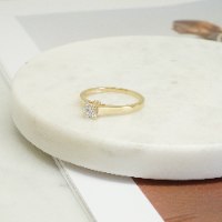 טבעת אירוסין קלאסית 0.55 קראט יהלומים