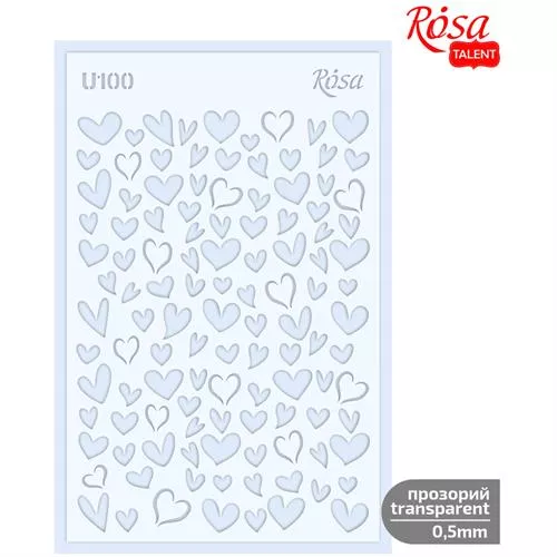 שבלונה פלסטיק רוסה 13/20 ס"מ אהבה 100