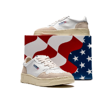 AUTRY ACTION SHOES MEDALIST LOW LEAT/SUEDE WHITE