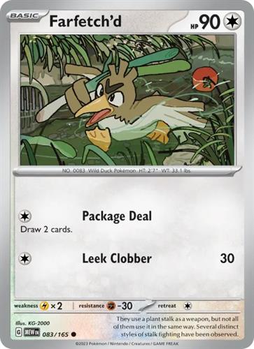 קלף בודד single פוקימון - farfetch'd - 151 - 083/165