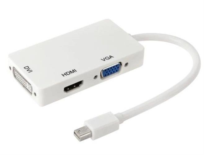 מתאם מחיבור Mini Display Port לכניסות VGA/HDMI/DVI