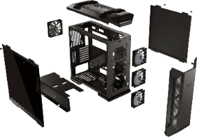 מארז גיימינג מתצוגה Asus TUF Gaming GT501 Mid Tower - צבע שחור