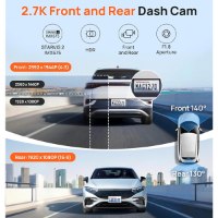 מצלמת רכב חכמה דו-כיוונית 70mai Dash Cam A510-1