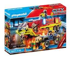 פליימוביל 70557 כבאית עם משאית במשימת חילוץ - playmobil Fire Engine with Truck במבצע