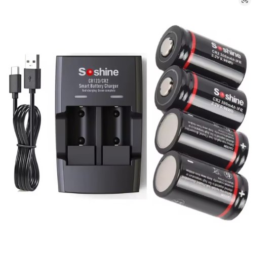 Charger for CR2/CR123+ 4x Rechargeable CR2 3V Photo Lithium Battery סוללות CR2 נטענות+ מטען