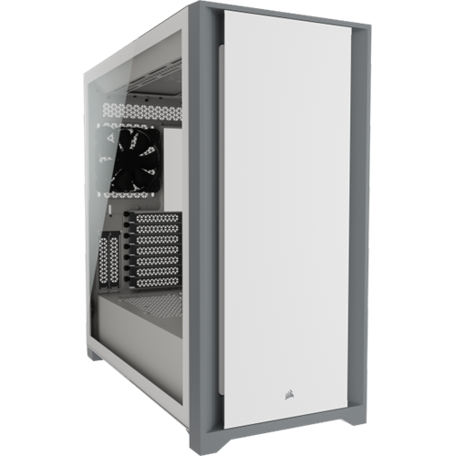 מארז CORSAIR 5000D Tempered Glass Mid Tower ATX PC CASE WHITE