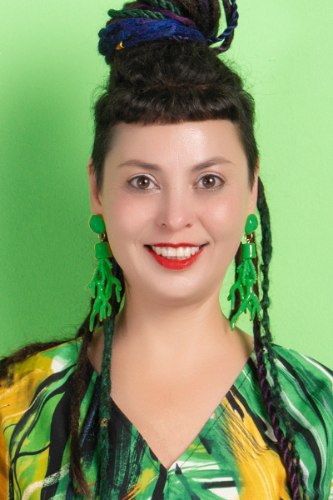 עגילים מרזין אלמוג ירוק