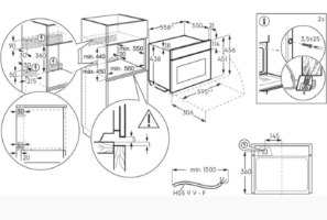 מיקרוגל בנוי משולב גריל  ⁦ELECTROLUX ECK5401V⁩