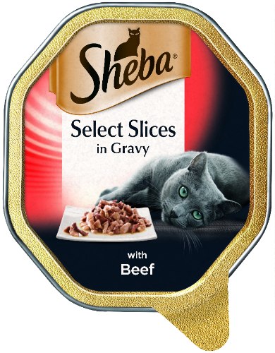 מעדן שיבא לחתולים נתחי בקר ברוטב 85 גרם -  SHEBA BEEF IN GRAVY 85G