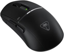 עכבר גיימינג אלחוטי Turtle Beach Burst II Pro – מבט עליון-צידי של עכבר שחור עם גלגלת, כפתורים ולוגו