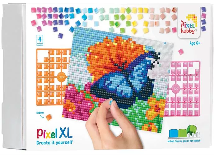 פרפר כחול -תבנית 20/25 ס"מ | פיקסל הובי XL