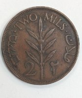 מטבע 2 מילים MILS- שנת 1927,המנדט הבריטי
