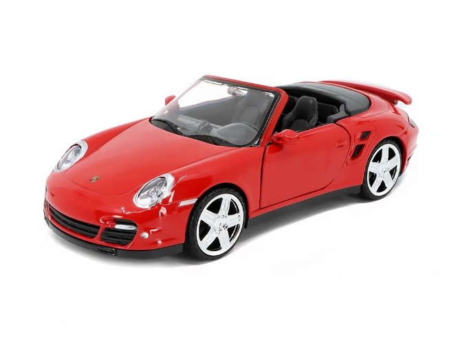 מוטורמקס פורש קבריולט| Porsche 911 Turbo Cabriolet בקנה מידה 1:24 – דגם אספנות איכותי