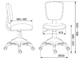 כיסא משרדי - BUROCRAT CH-204-F - כתום ג'ירף