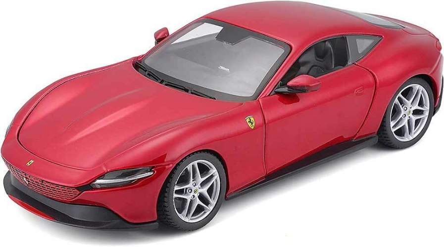 דגם מכונית בוראגו פרארי רומה דובדבן אדום Bburago Ferrari Roma Cherry Red 1/24