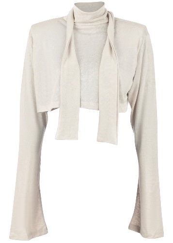 Twist & Tie Crop In Cream