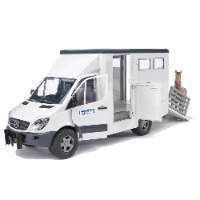 ברודר - משאית מרצדס להובלת חיות - 02533 Bruder MB animal transporter