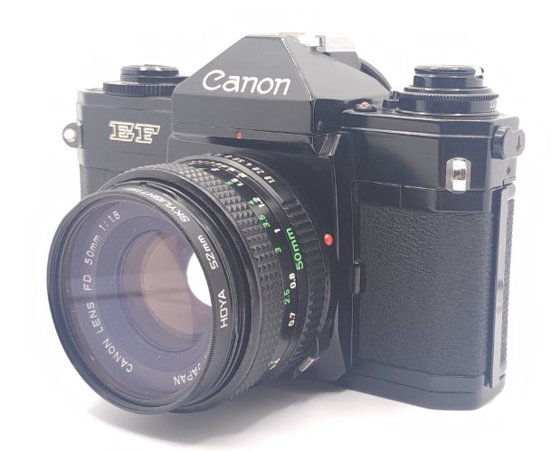 Canon EF 424058+ canon FD lens 50 1.8  424058 מצלמת פילם