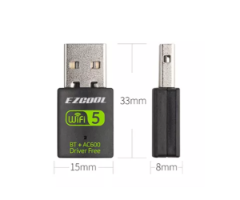 מתאם רשת אלחטית וEZcool 600Mbps Dual Band USB WIFI Adapter -BT+