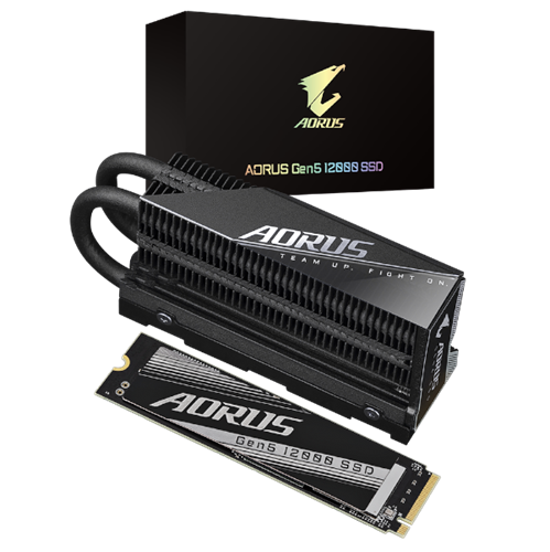 דיסק פנימי AORUS Gen5 NVME 2TB up to 12400/11800 MB/s Read/Write