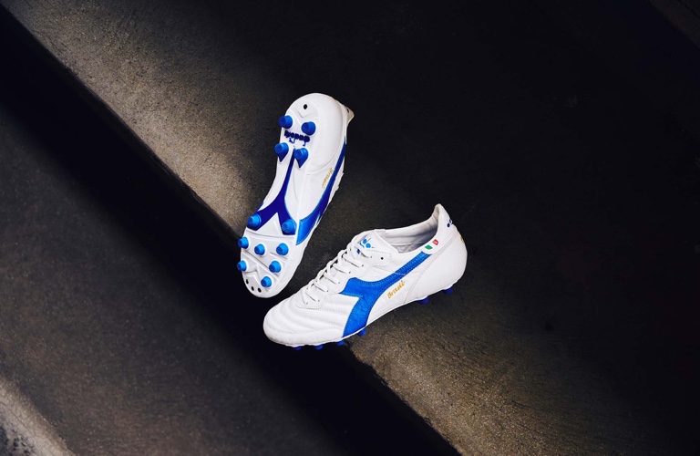 Diadora Brasil Made In Italy K-Leather Pro FG - White/Royal