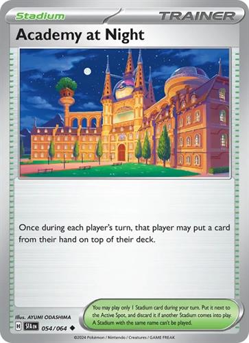 קלף בודד single פוקימון - academy at night - Shrouded Fable - 054/064