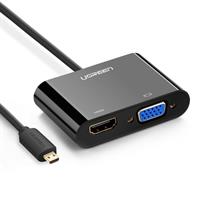 מתאם UGREEN Micro HDMI to HDMI/VGA M115 Converter