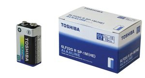 10 סוללות 9V לא נטענות Alkaline תוצרת חברת Toshiba טושיבה